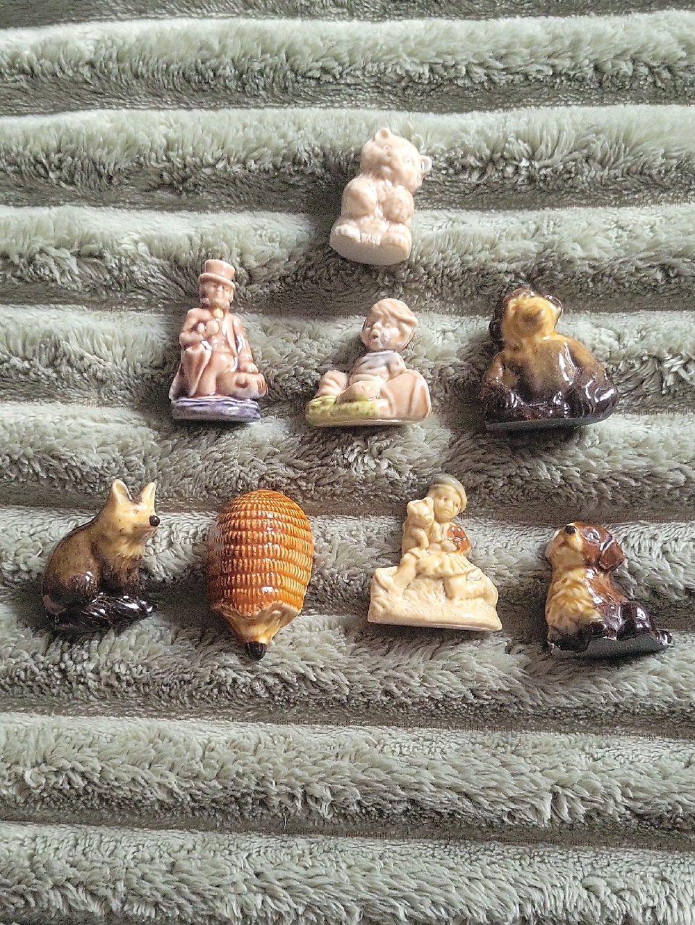 Small Ceramic Animal and Figurine Assortment - Cream, Brown, Yellow